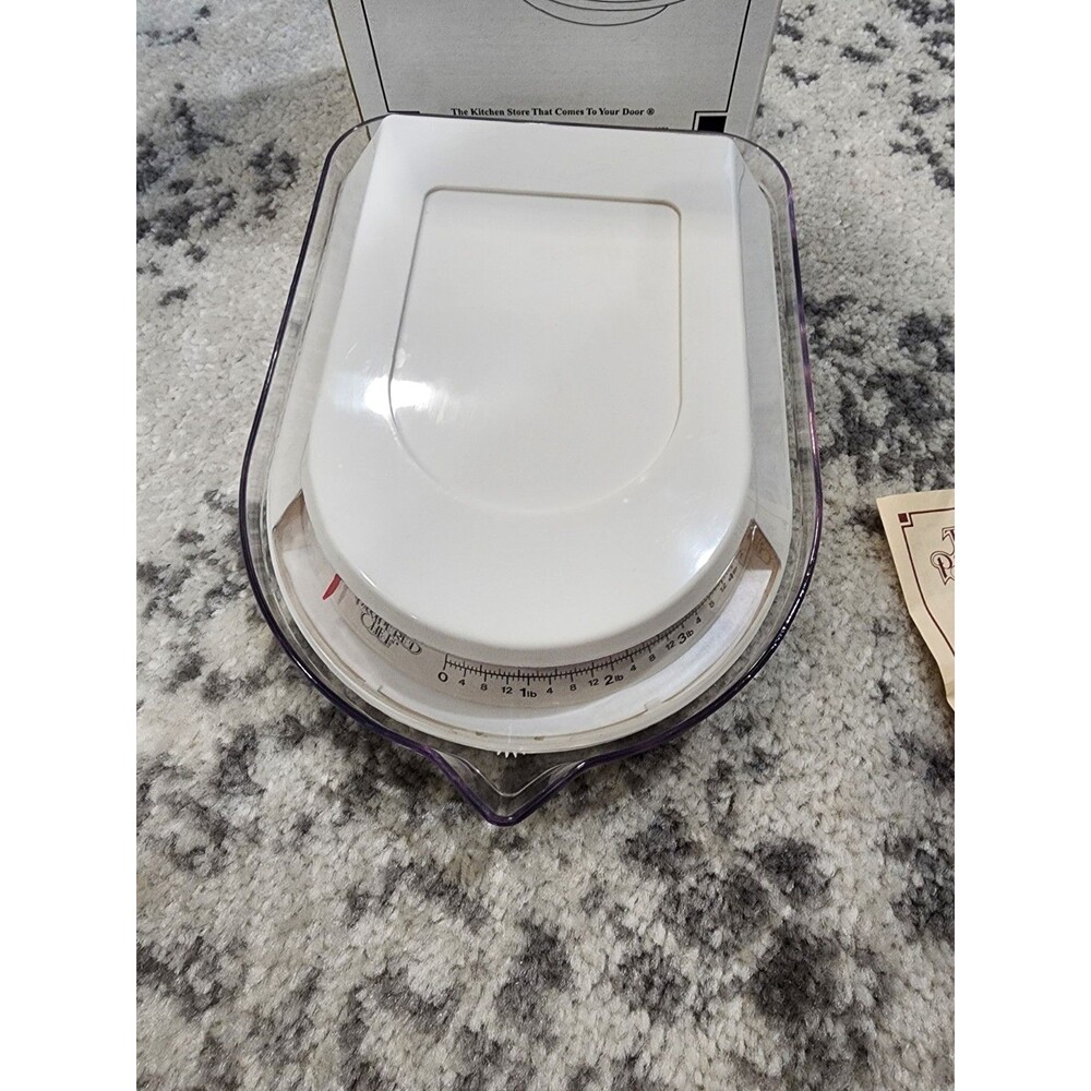 Vintage 1994 Slimline Food Scale by "The Pampered Chef" Kitchen Tool Line 5 lb - Picture 4 of 5